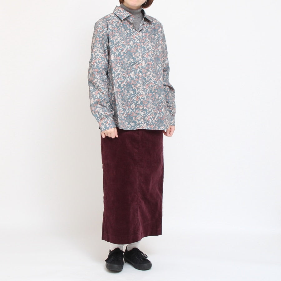 【30%OFF】【IVORY・WINEのみ ラスト1点ずつ】D.M.Gコーデュロイタイトスカート