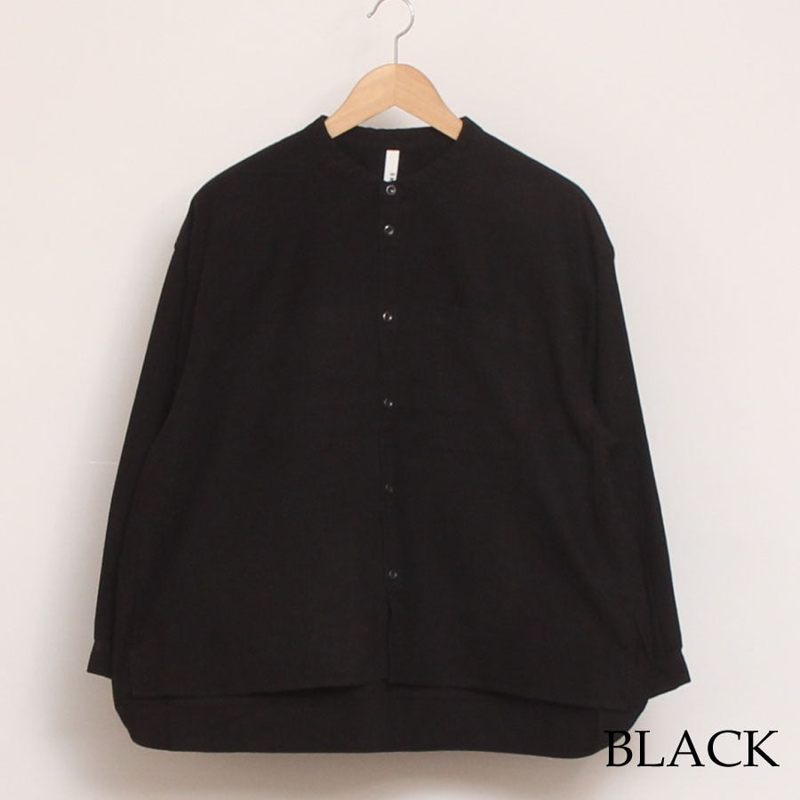 【20%OFF】【BLACKのみ ラスト1点】D.M.GフランネルBIGポケットシャツ