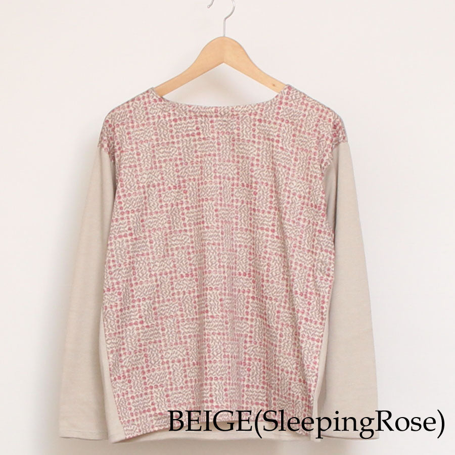 【20％OFF】【BEIGE・GRAYのみ ラスト1点ずつ】LIBERTY MIXボートネックプルオーバー67042