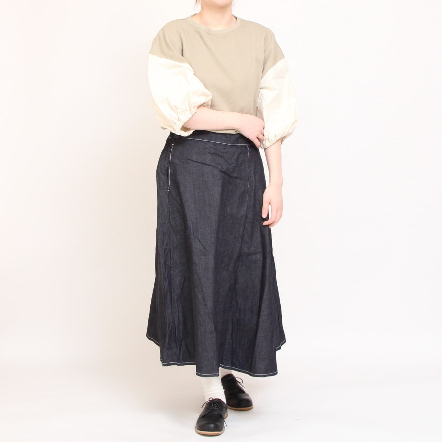 NARUムラデニムラップスカート