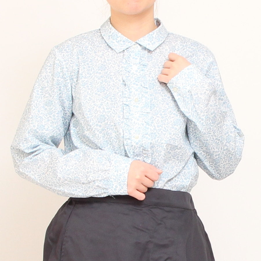 【30％OFF】【サイズ1のみ ラスト1点ずつ】LIBERTY前立てフリルフィットシャツ(2502)