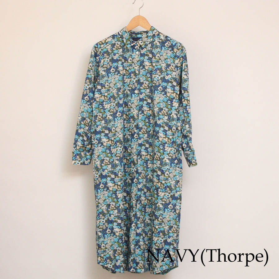 LIBERTY長袖レギュラーカラーワンピース(2503)