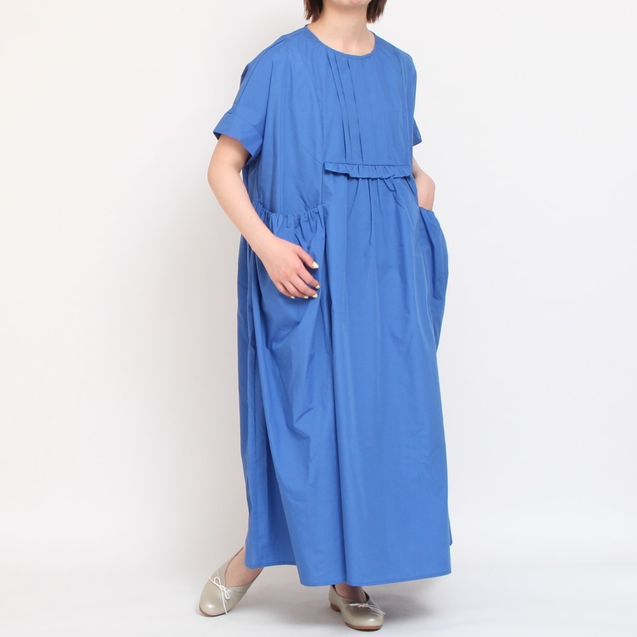 【再値下げ・50%OFF】【BLUEのみラスト１点】Kelen フロントタックデザインワンピース