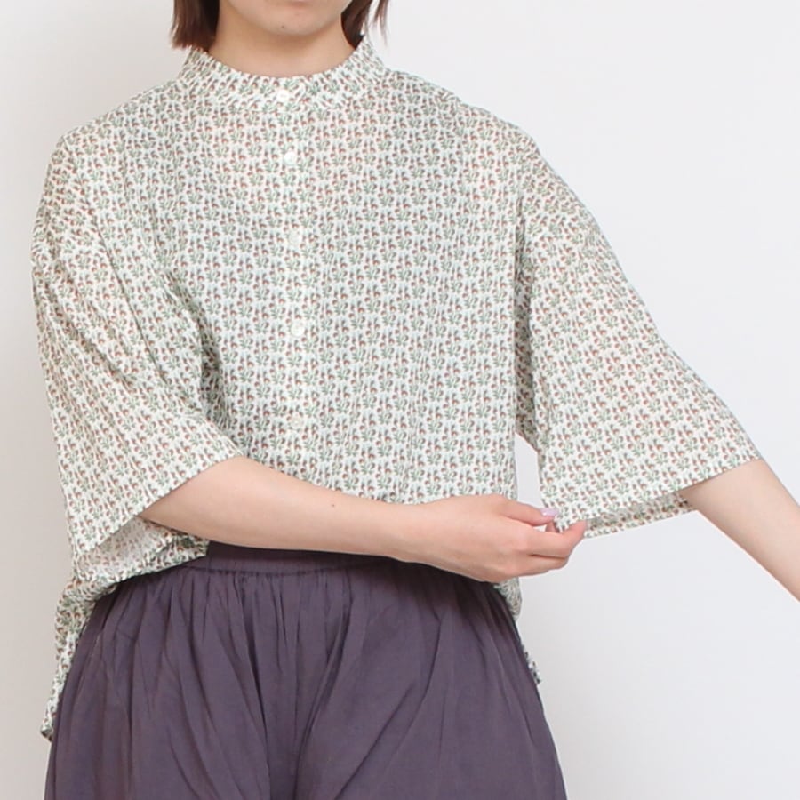 【30%OFF】【RED 残り僅か】リバティ前後差サイドスリットシャツ(2507)
