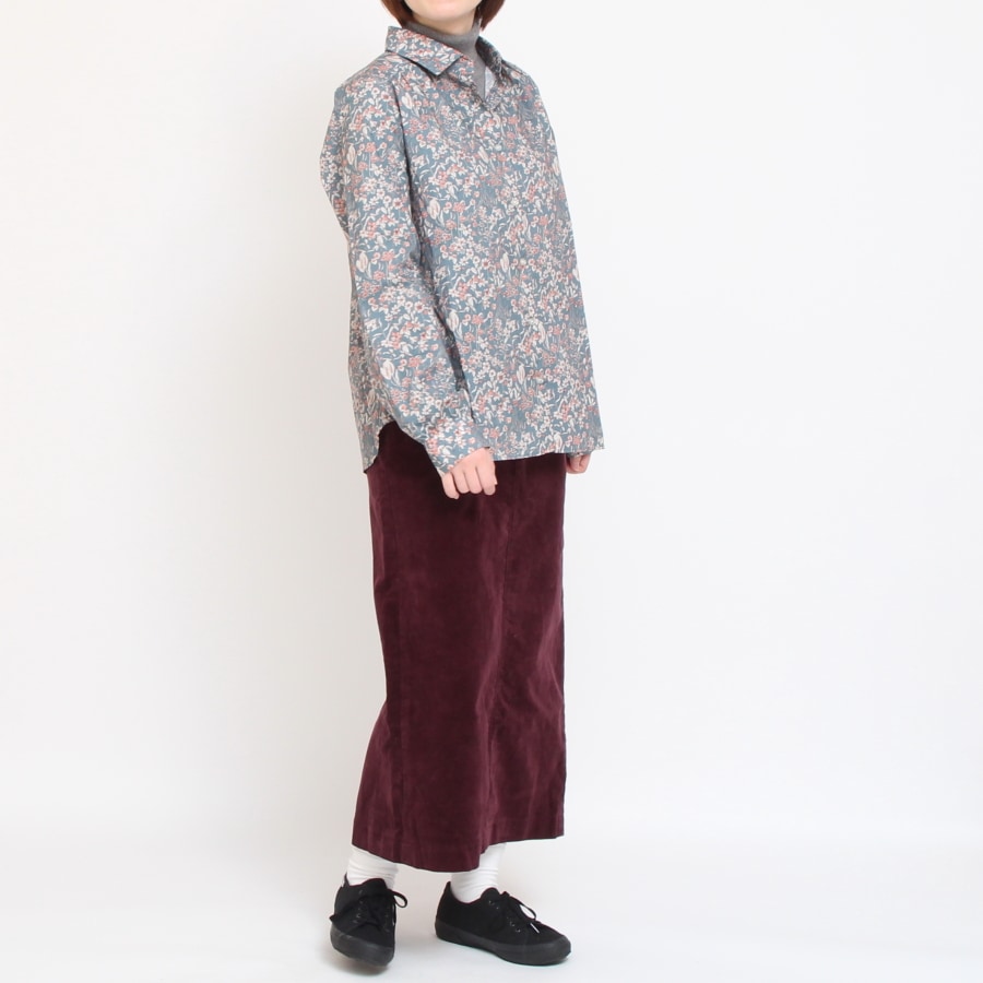 【30%OFF】【IVORY・WINEのみ ラスト1点ずつ】D.M.Gコーデュロイタイトスカート