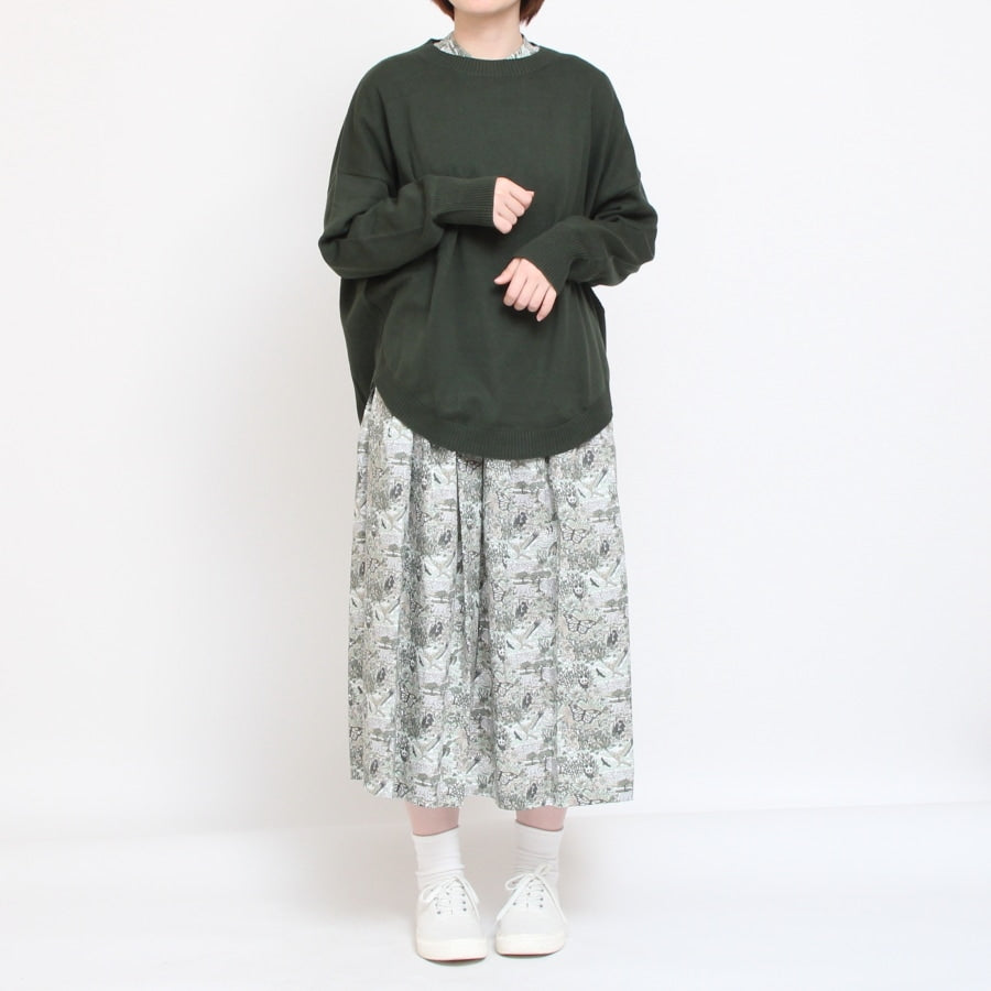 【20％OFF】【WINEサイズ２ ラスト1点】24animals長袖キーネックワンピース(2409)