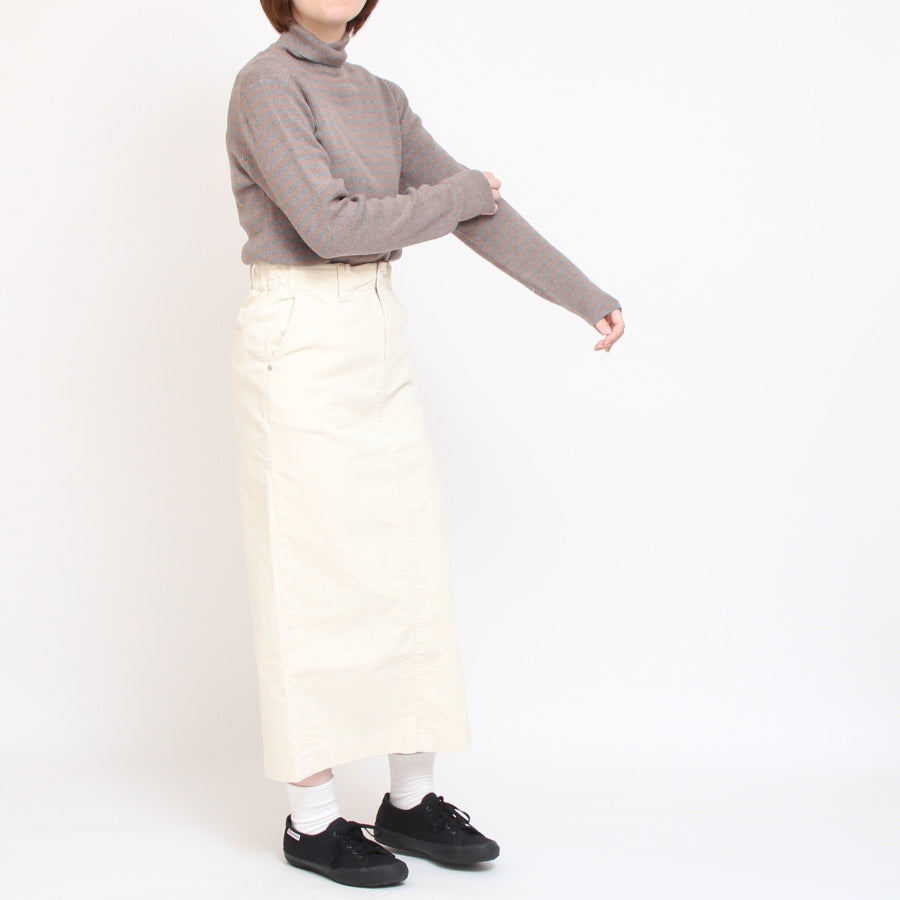 【CHARCOAL GRAYのみ】sosottoボーダーリブタートルプルオーバー42453222