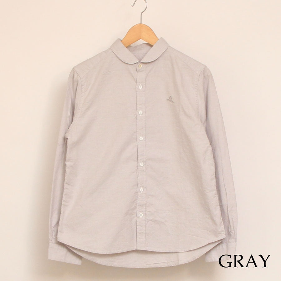 【30％OFF】【PURPLE・GRAYのみ ラスト１点ずつ】to touchオックス刺繍シャツ