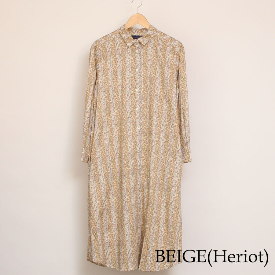 【20％OFF・残り僅か】【吉祥寺本店限定商品】LIBERTY長袖レギュラーカラーワンピース(2503)