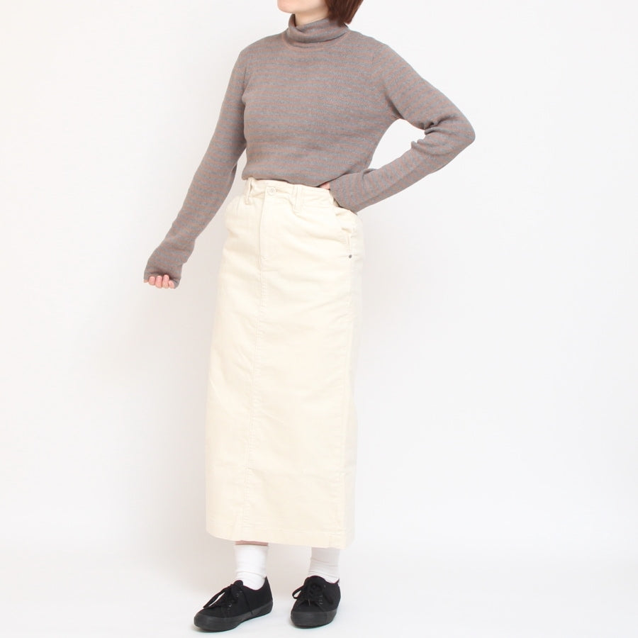 【30%OFF】【IVORY・WINEのみ ラスト1点ずつ】D.M.Gコーデュロイタイトスカート