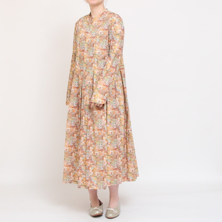【30％OFF】【BLUEのみ 残り僅か】LIBERTY長袖パイピング使いワンピース(2502)