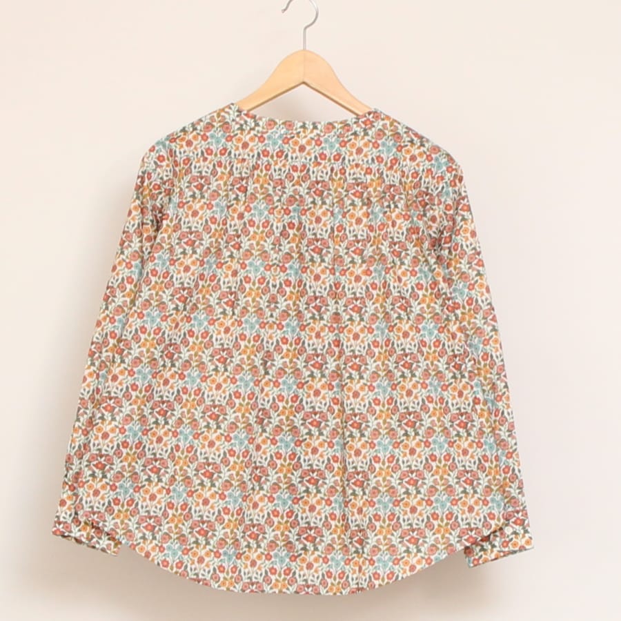 【再値下げ】【ORANGEのみ　ラスト1点】LIBERTY長袖マオカラーシャツ(2502)
