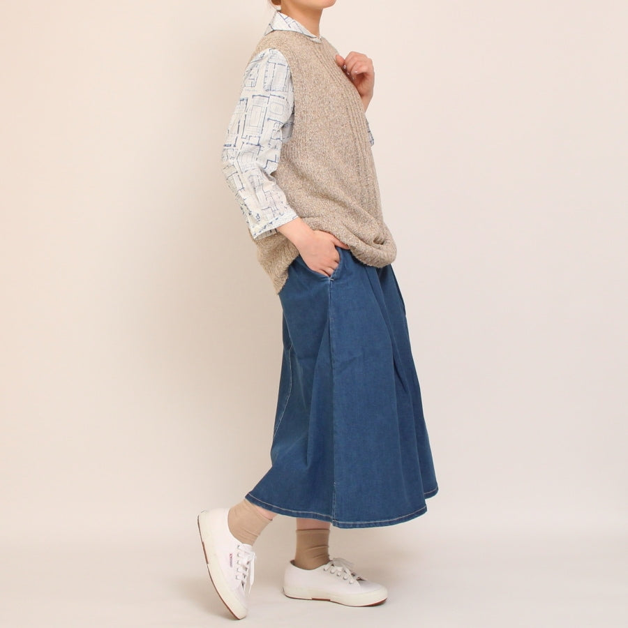 OTA KNITコットンリネンシルクネップベスト