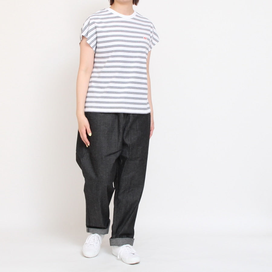 【20%OFF】【NAVYのみ ラスト１点】DANTONボーダーフレンチスリーブTシャツ