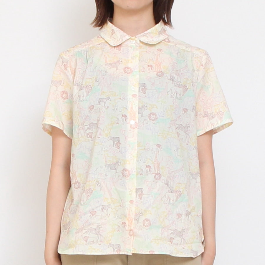 【20%OFF】【GREEN・NAVYラスト1点ずつ】リバティ半袖レギュラーシャツ(2507)
