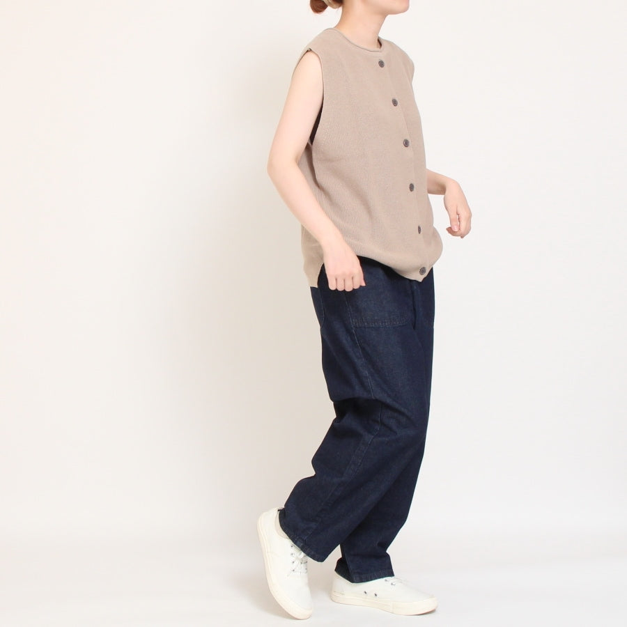 【30％OFF】【IVORYラスト1点】Mao medeソフトコットン2WAYベスト2508