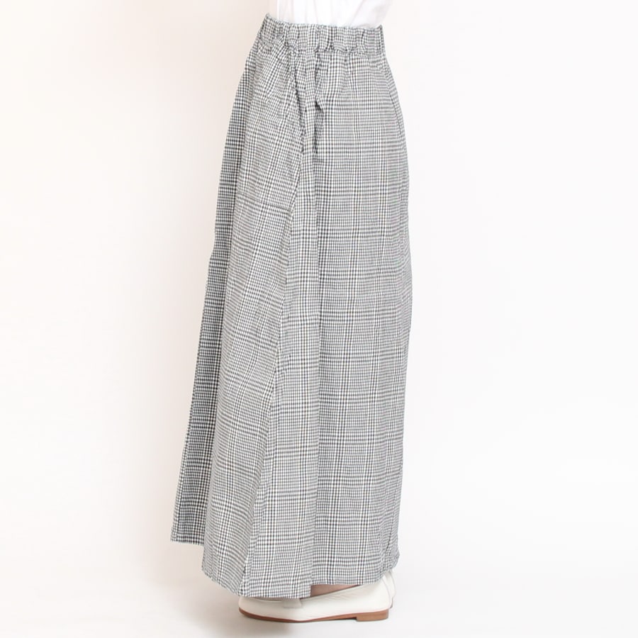 【30％OFF】【ラスト１点】NARUインディゴチェックAラインスカート
