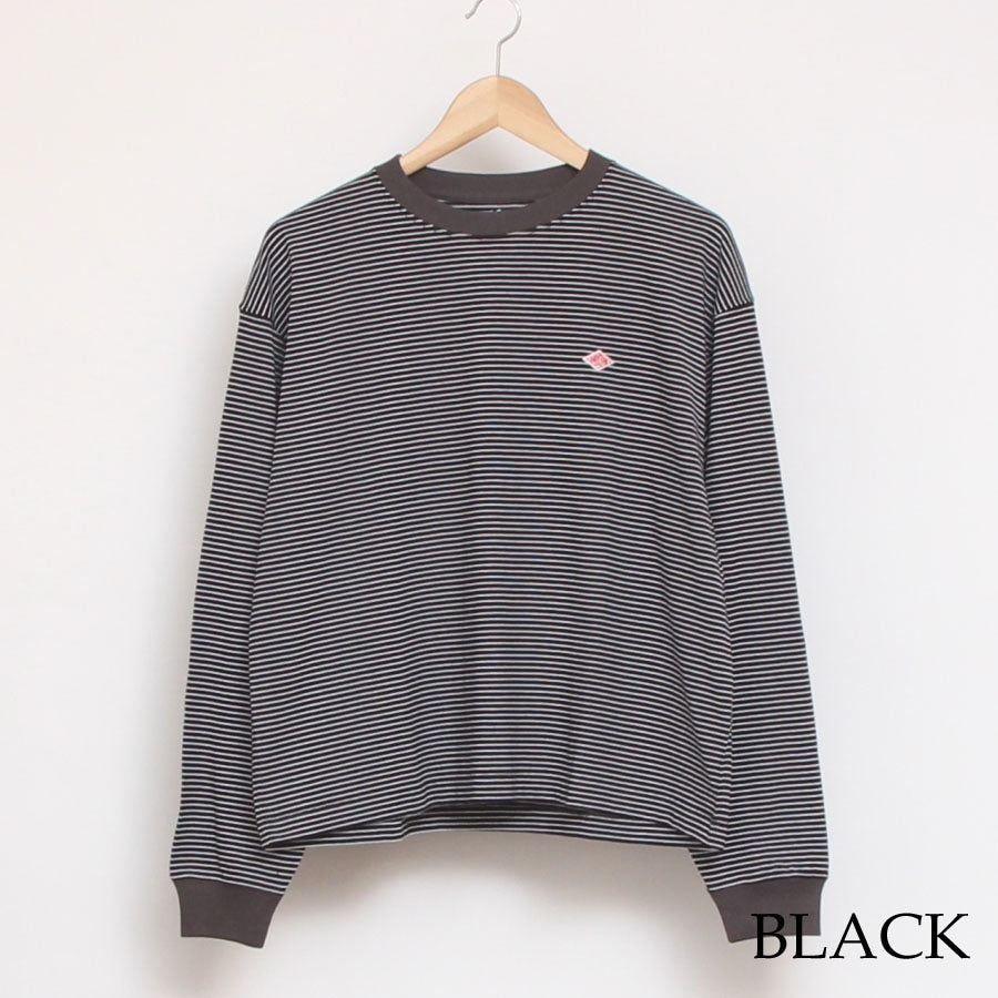 【IVORYラスト1点】DANTONボーダークルーネック長袖Tシャツ24