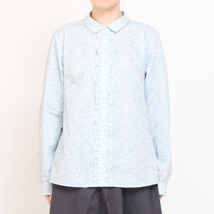 【30％OFF】【サイズ1のみ ラスト1点ずつ】LIBERTY前立てフリルフィットシャツ(2502)