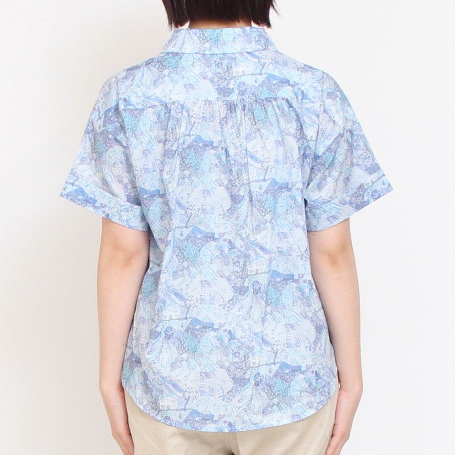 【30％OFF】【SAXのみ ラスト1点】LIBERTYロールアップ半袖シャツ(2506)