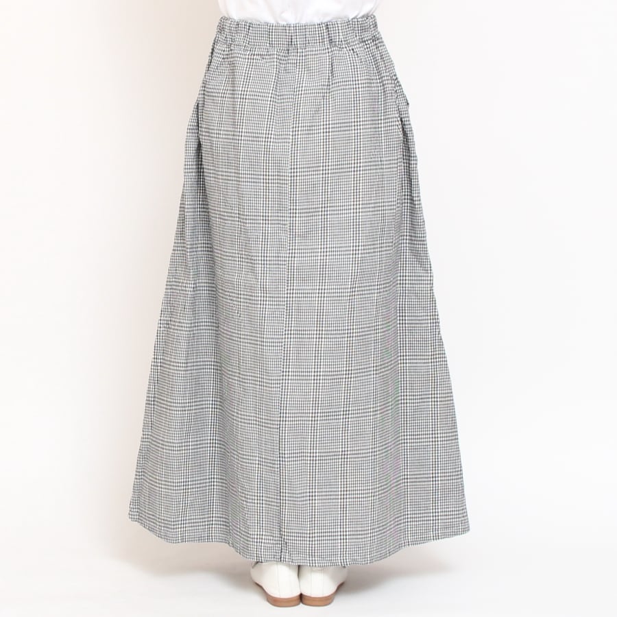 【30％OFF】【ラスト１点】NARUインディゴチェックAラインスカート