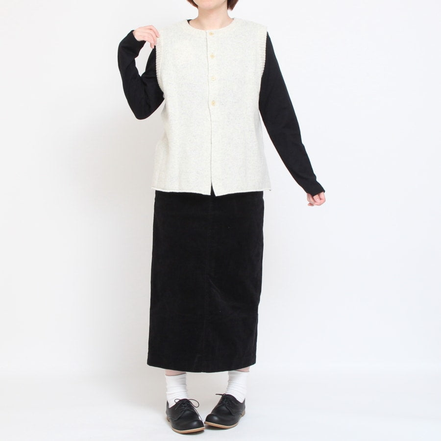 【30%OFF】【IVORY・WINEのみ ラスト1点ずつ】D.M.Gコーデュロイタイトスカート