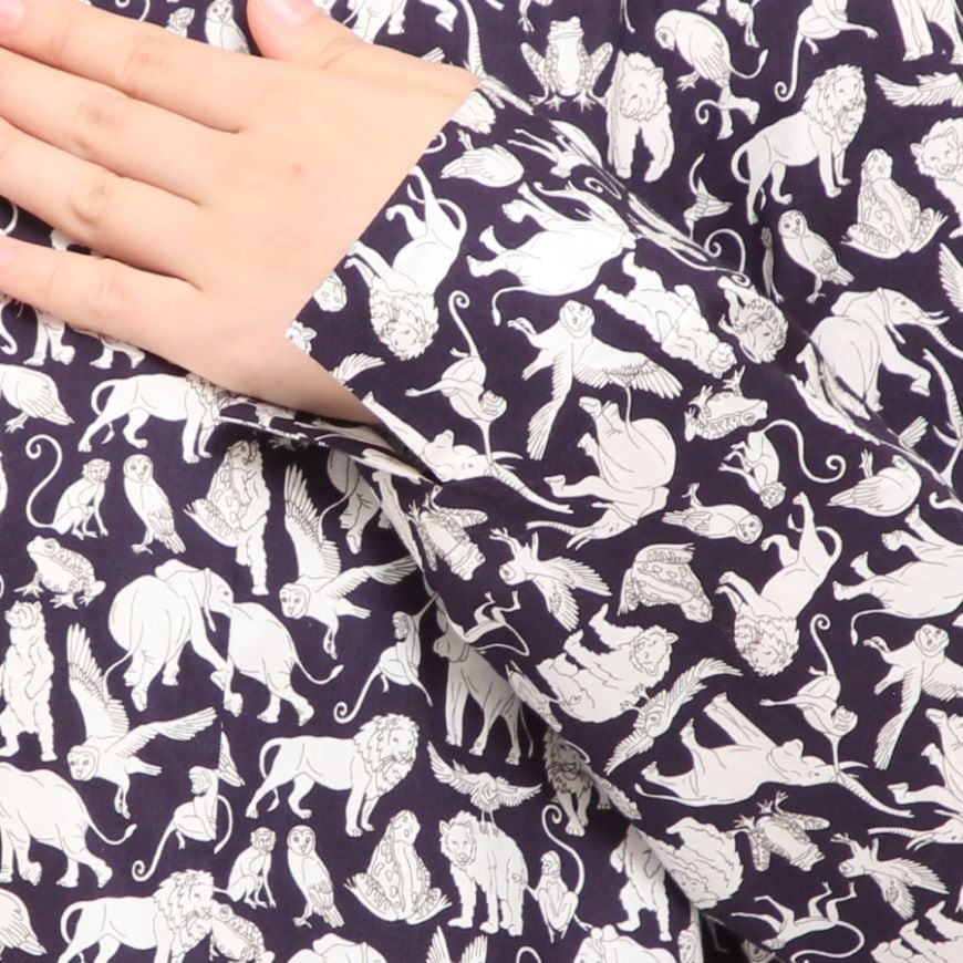 【20％OFF】【WINEサイズ２ ラスト1点】24animals長袖キーネックワンピース(2409)