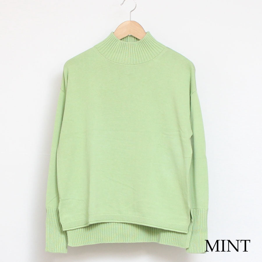 【MINTのみ】mao madeソフトコットンハイネックプルオーバー(2411)