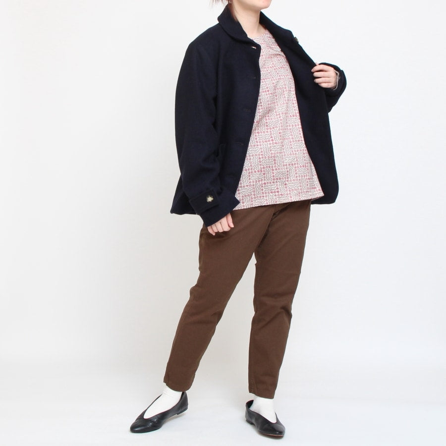 【20％OFF】【BEIGE・GRAYのみ ラスト1点ずつ】LIBERTY MIXボートネックプルオーバー67042