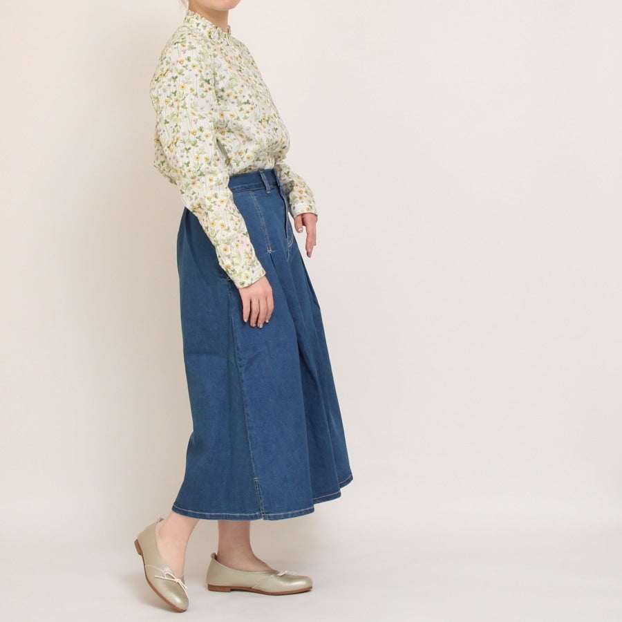【再値下げ】【YELLOWのみラスト1点】LIBERTYスタンドフリルAラインシャツ