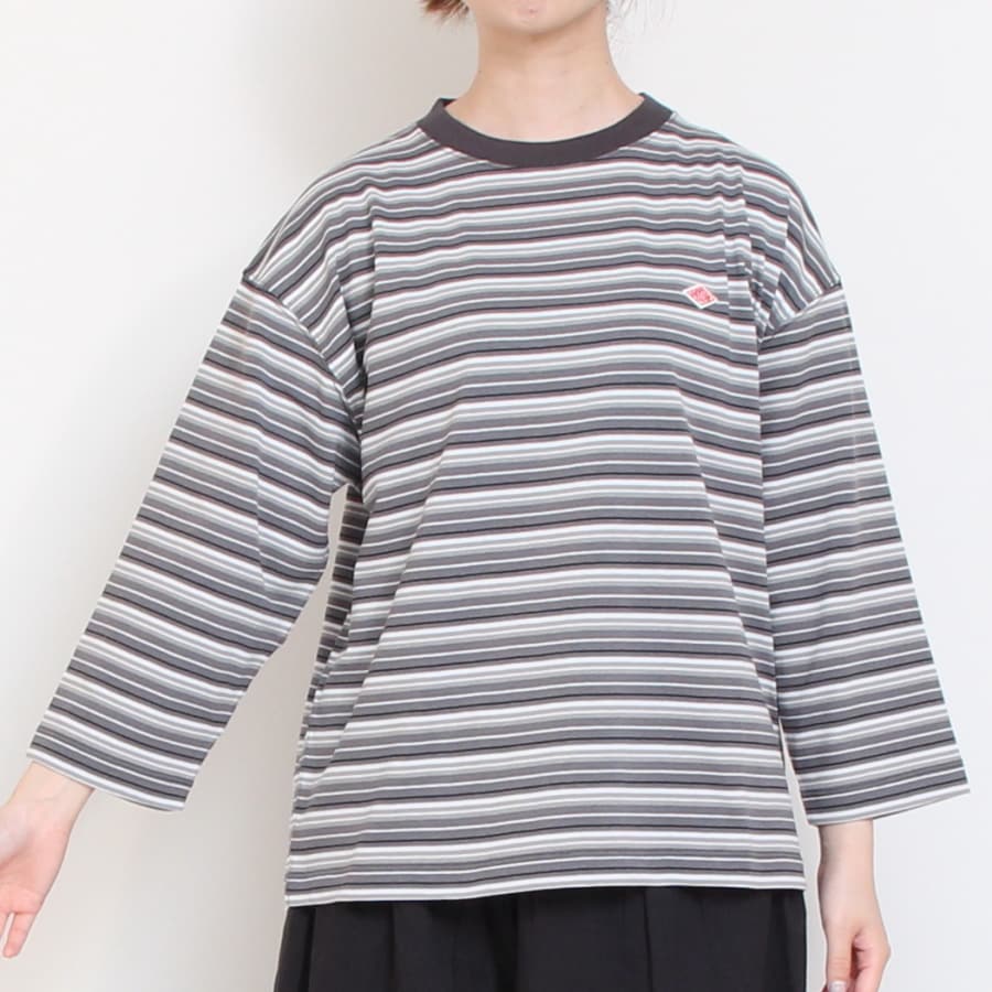 【GRAYのみ 残り僅か】DANTONクルーネック7分袖Tシャツ