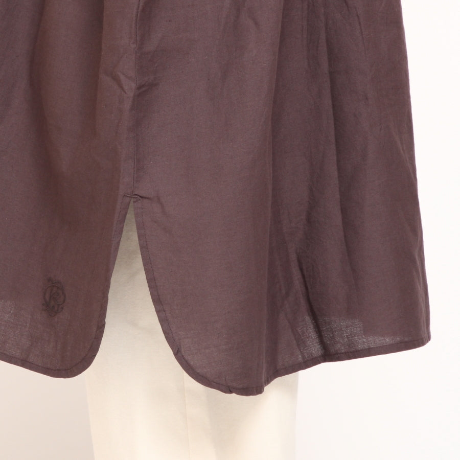 【30%OFF】【CHARCOAL GRAYのみ ラスト1点】Brocanteカディシャツワンピース