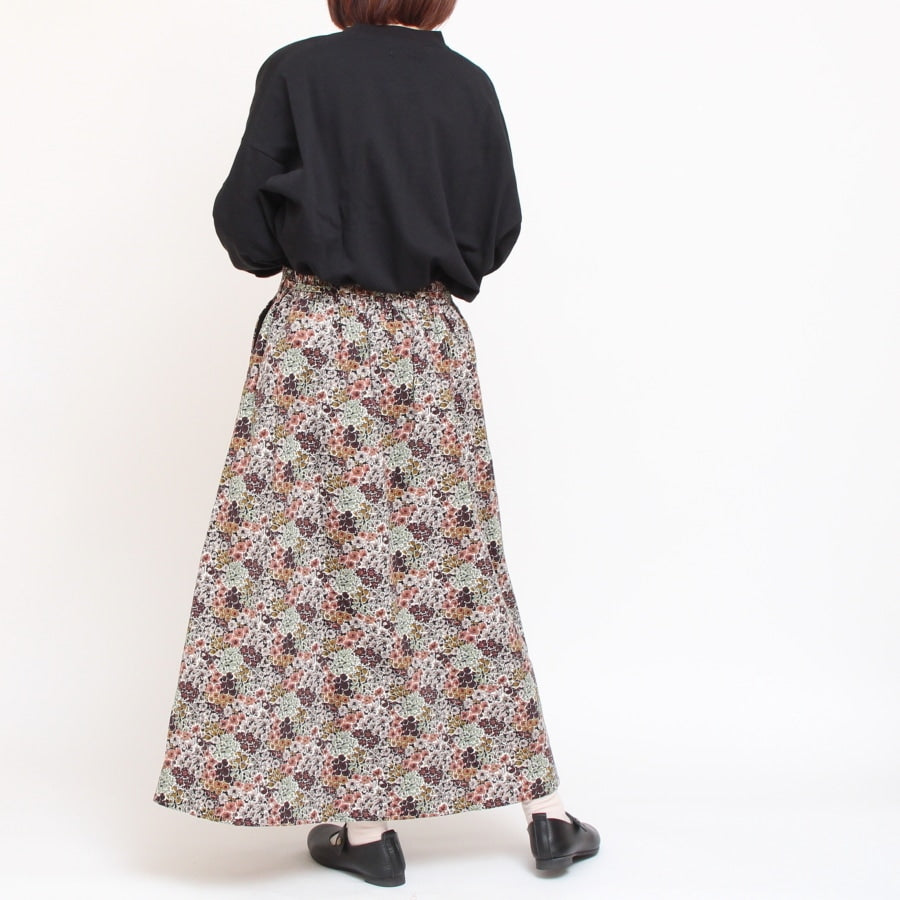 【20％OFF】【GREENのみ ラスト１点】コーデュロイLIBERTYリボン付きスカート(2411)