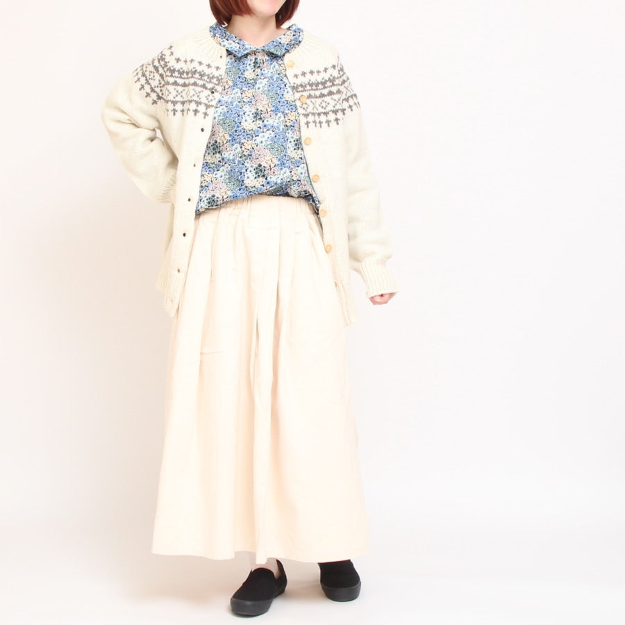【30%】【BLUEのみラスト１点ずつ】D.M.Gフランネルマキシ丈スカート