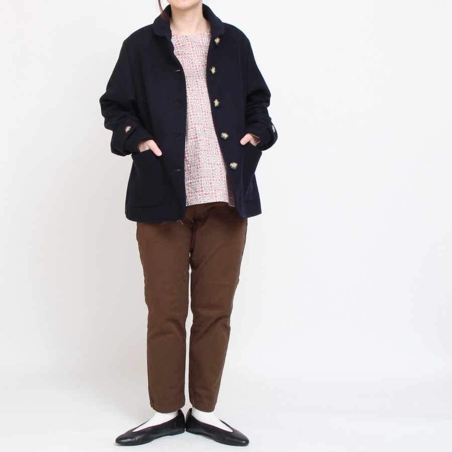 【20％OFF】【BEIGE・GRAYのみ ラスト1点ずつ】LIBERTY MIXボートネックプルオーバー67042