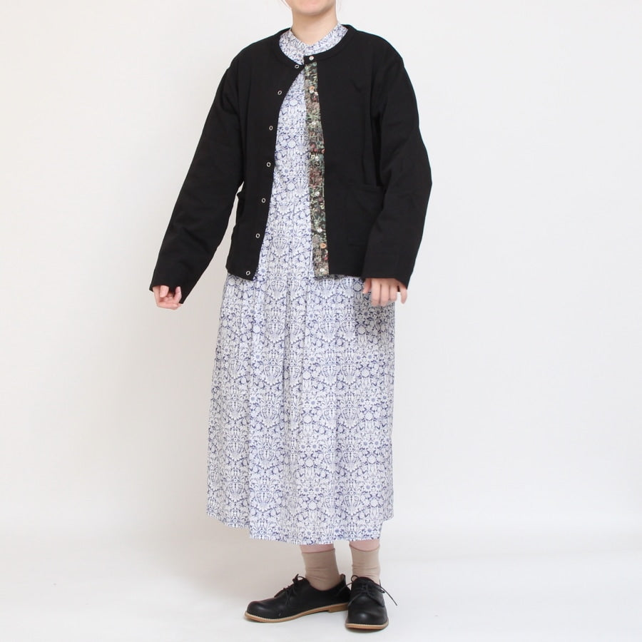 【30％OFF】【BLUEのみ 残り僅か】LIBERTY長袖パイピング使いワンピース(2502)