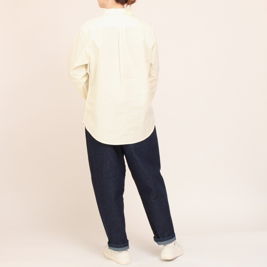 【30％OFF】【PURPLE・GRAYのみ ラスト１点ずつ】to touchオックス刺繍シャツ