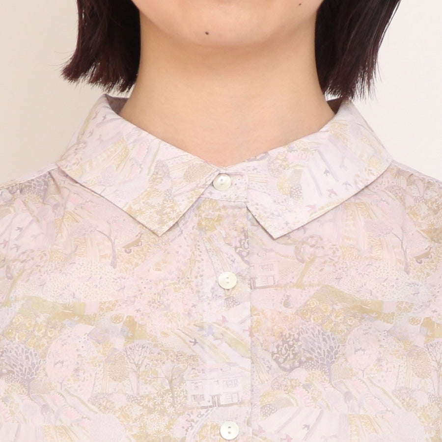 【30％OFF】【SAXのみ ラスト1点】LIBERTYロールアップ半袖シャツ(2506)