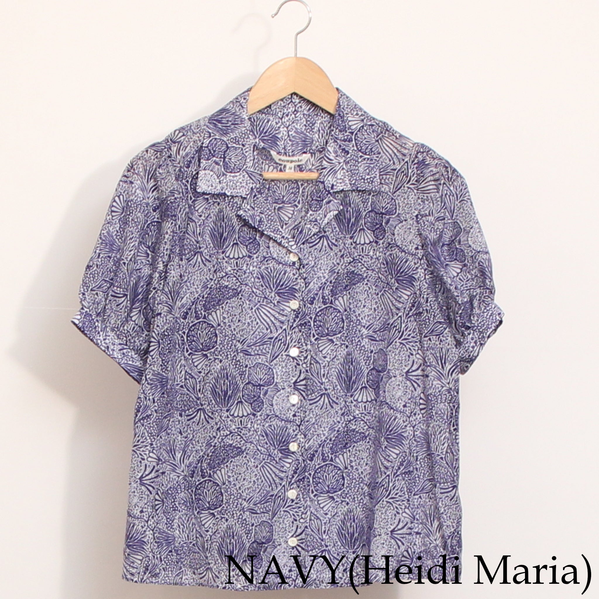 【期間限定15％OFF】綿シルクローン開襟シャツ73050