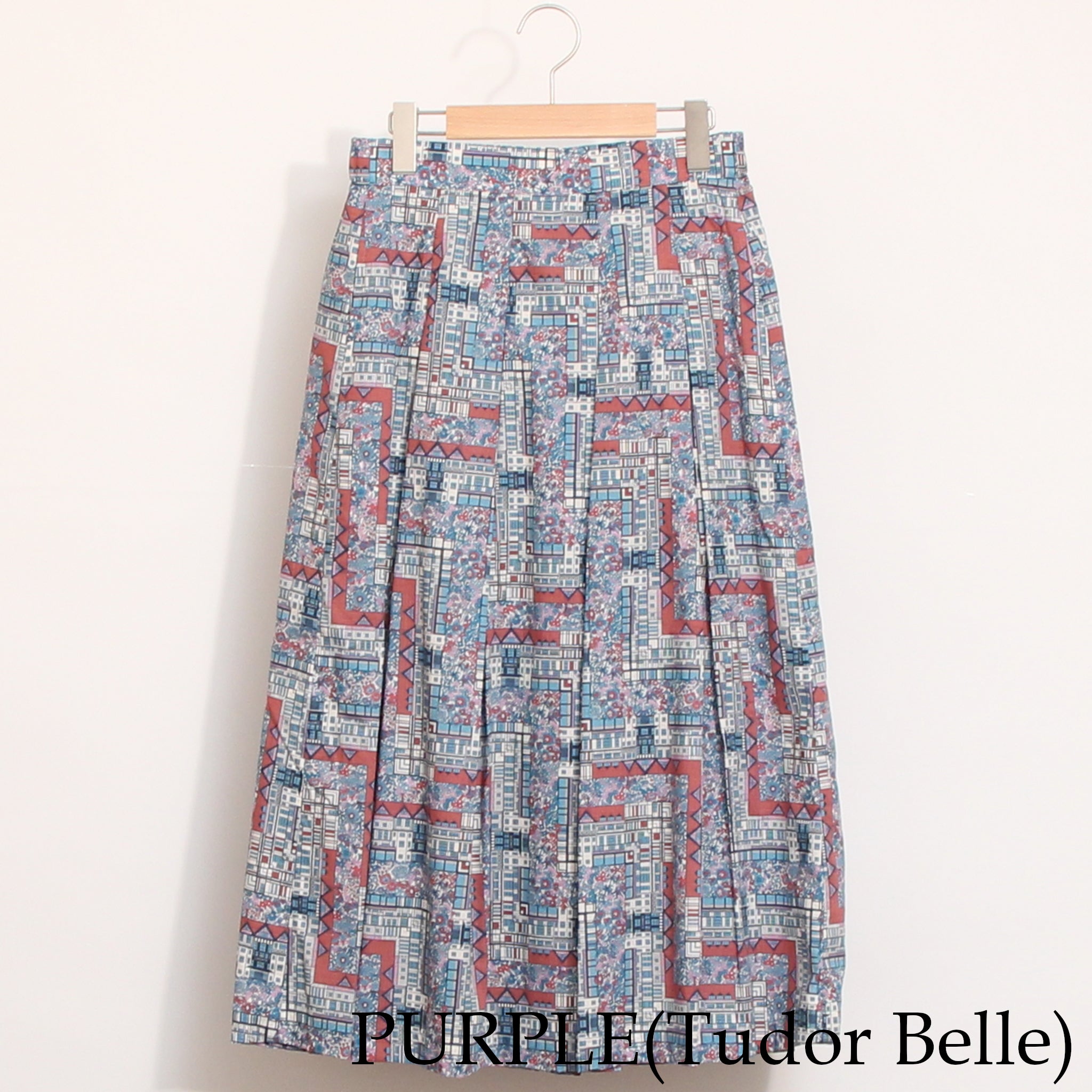 【30%OFF】【PURPLE残り僅か】リバティフロントボックスタックスカート2604