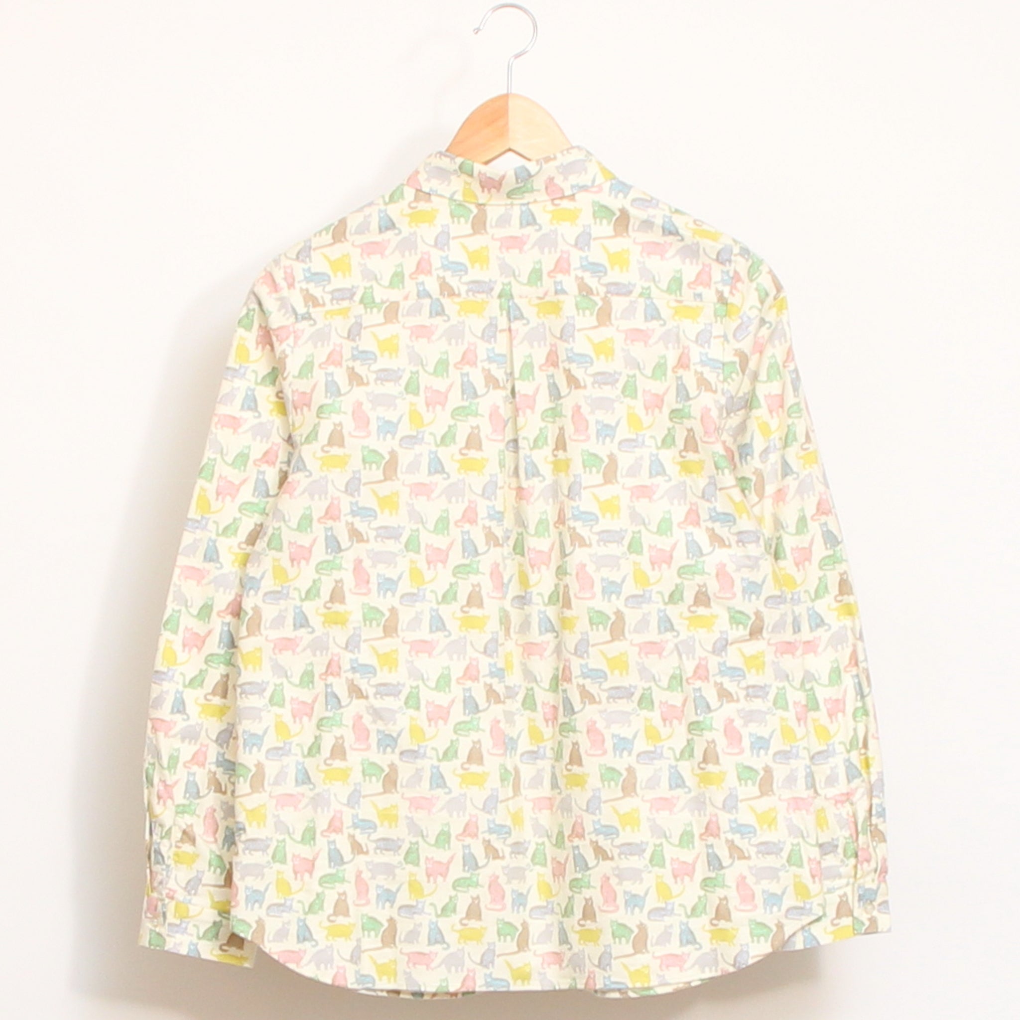 【BLUE残り僅か】Cotton Flannel丸襟ボタンダウンシャツ(2601)