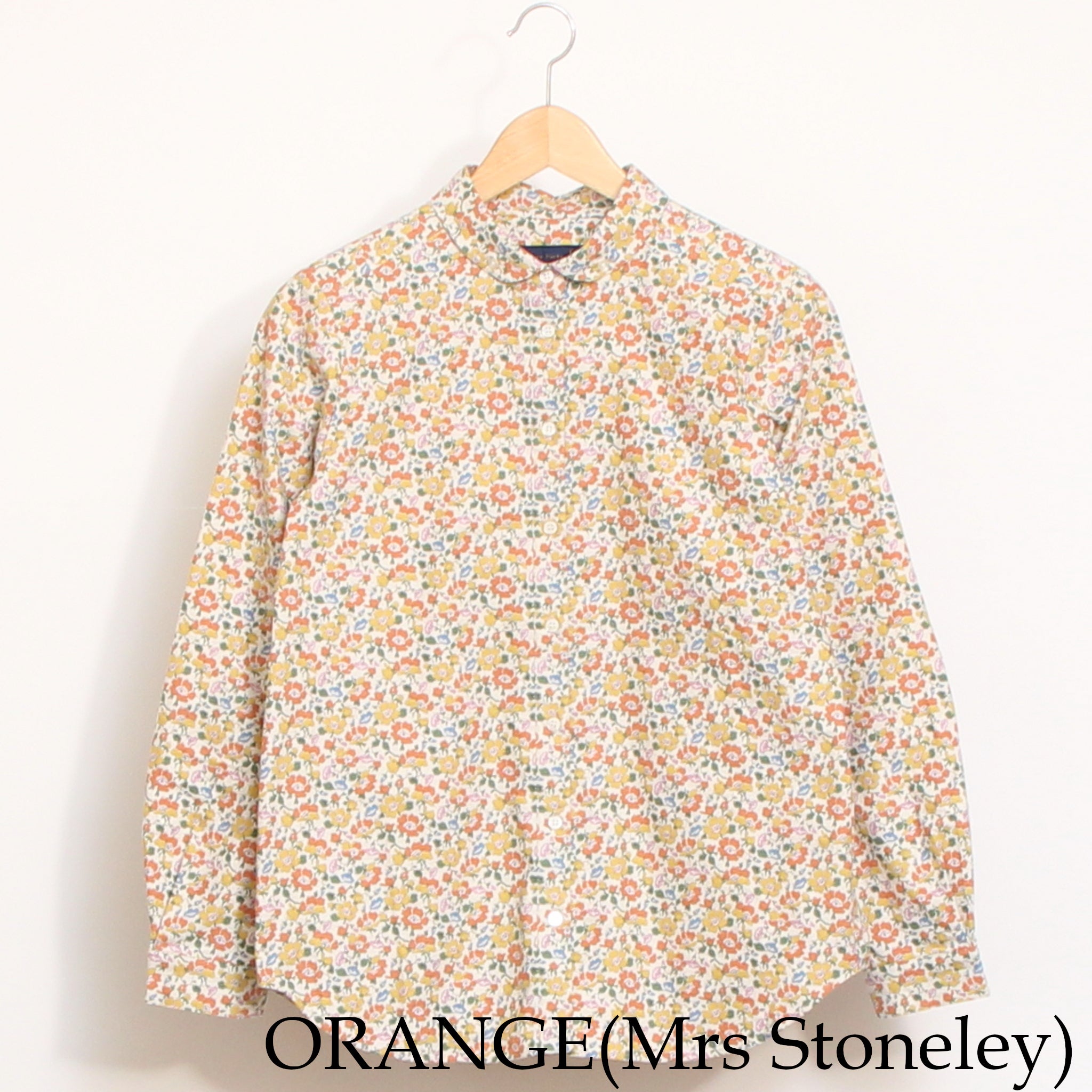 【BLUE残り僅か】Cotton Flannel丸襟ボタンダウンシャツ(2601)