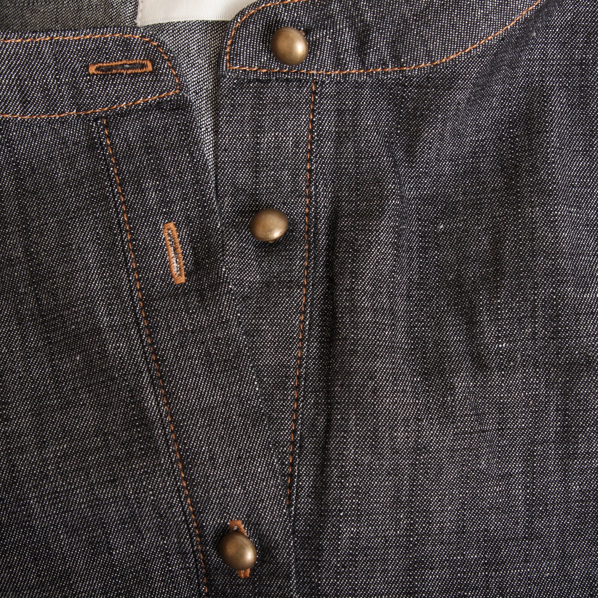 sosottoデニム切替ブラウス