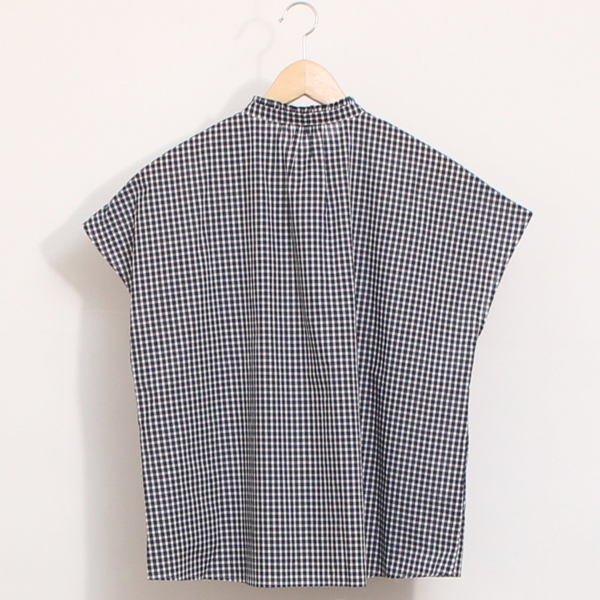 【本店限定商品】リバティチェックスタンドフリルギャザーシャツ2605