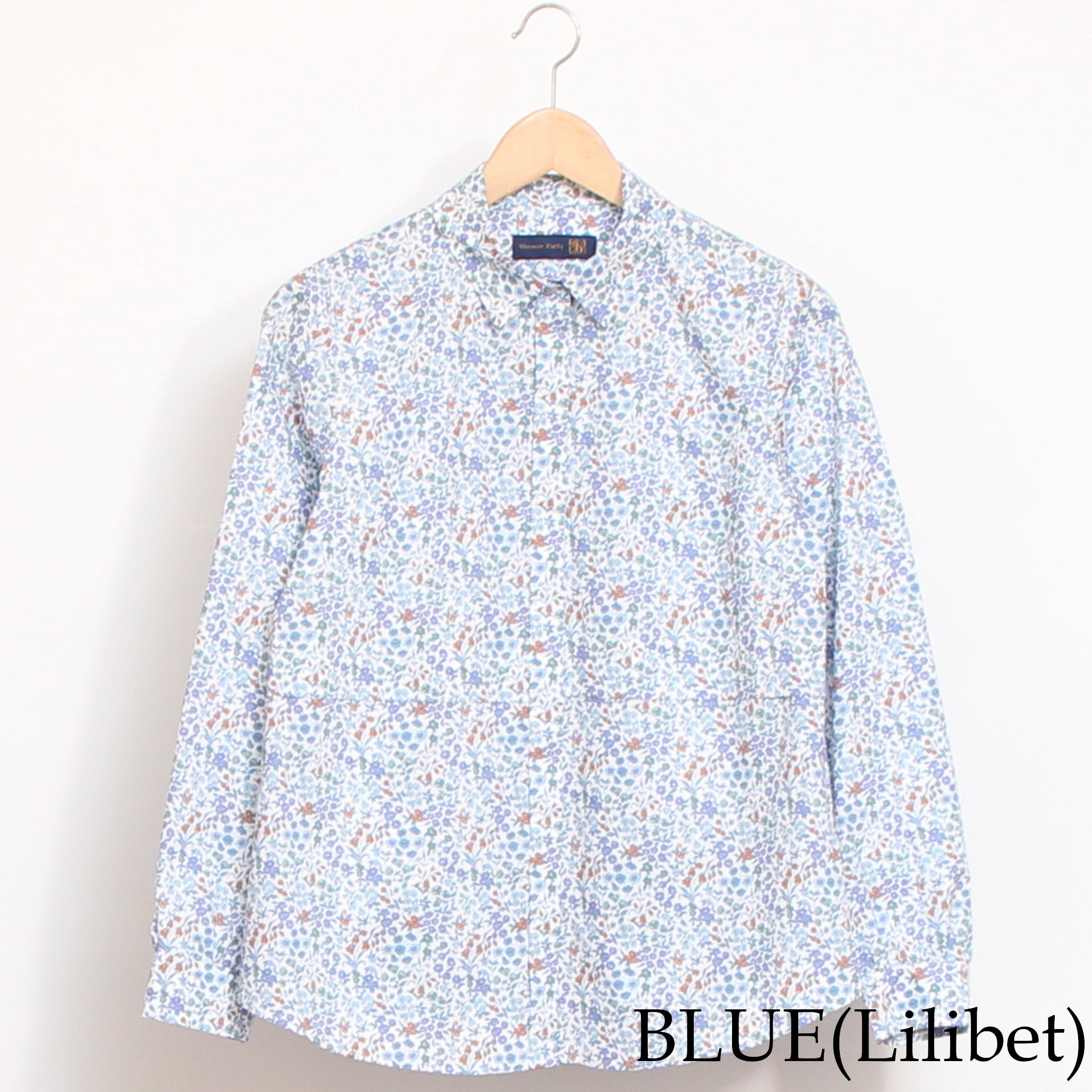 【BLUEのみ 残り僅か】【本店限定商品】ピカデリーポプリンLIBERTY比翼切替シャツ2601