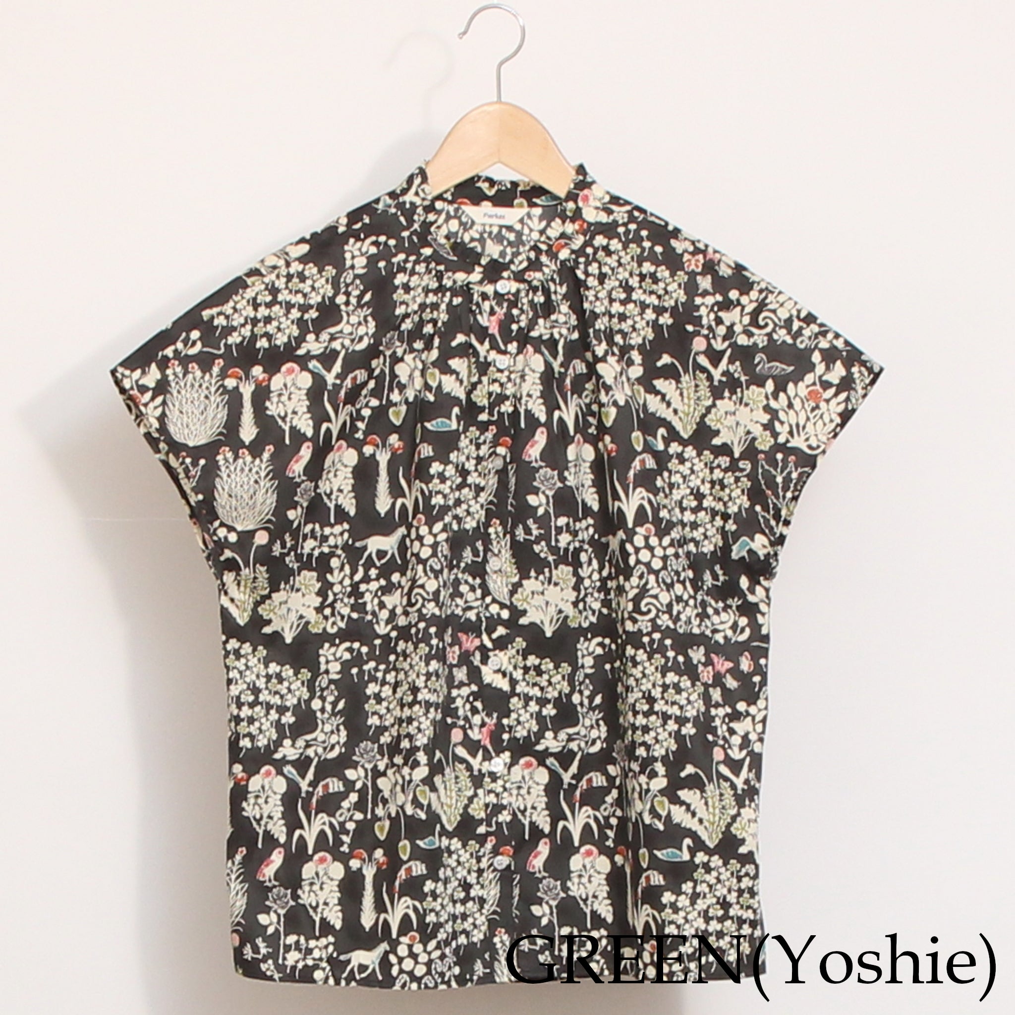 【本店限定商品】 リバティスタンドフリルギャザーシャツ2605