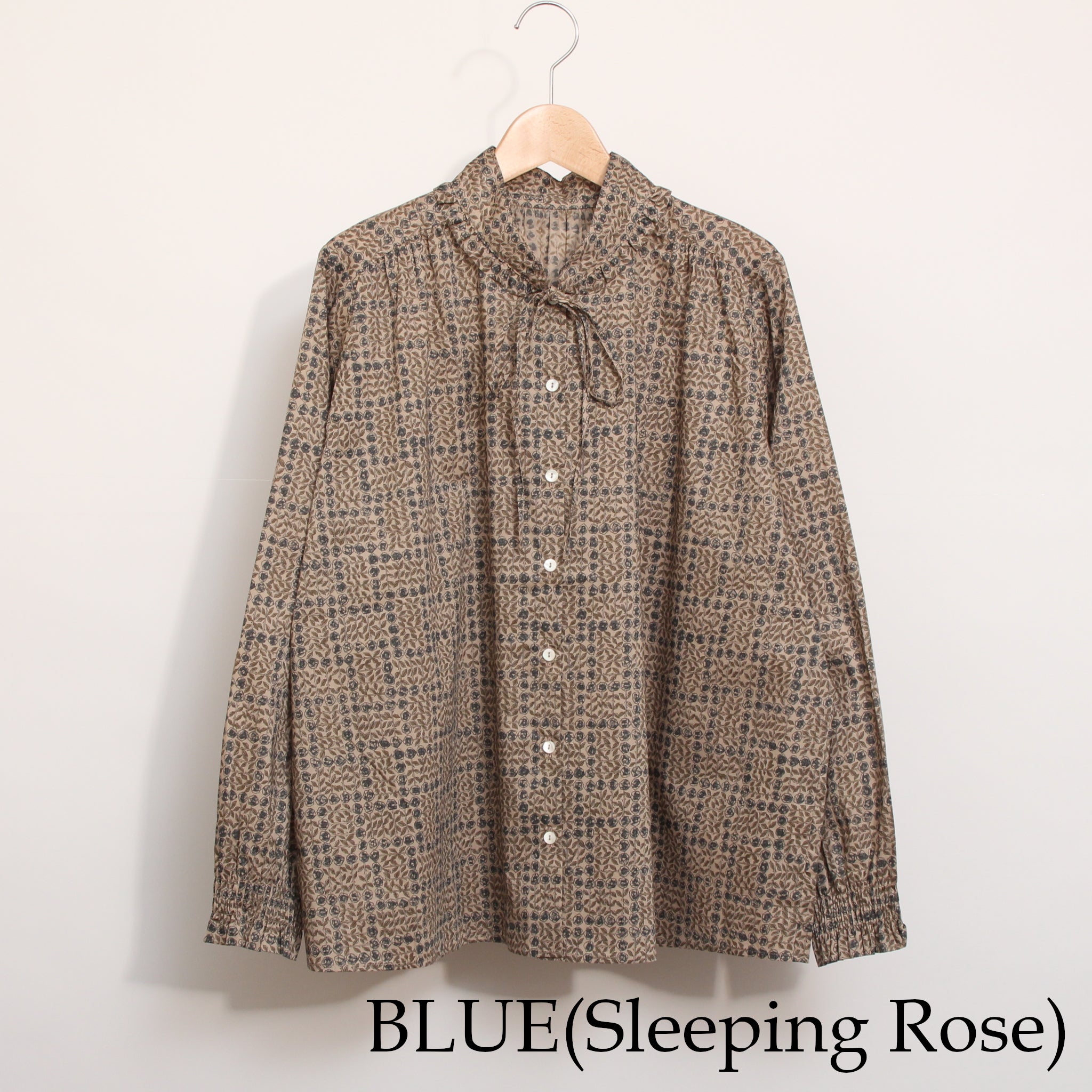 【本店限定商品】sosotto LIBERTYハイスタンドフリルシャツ