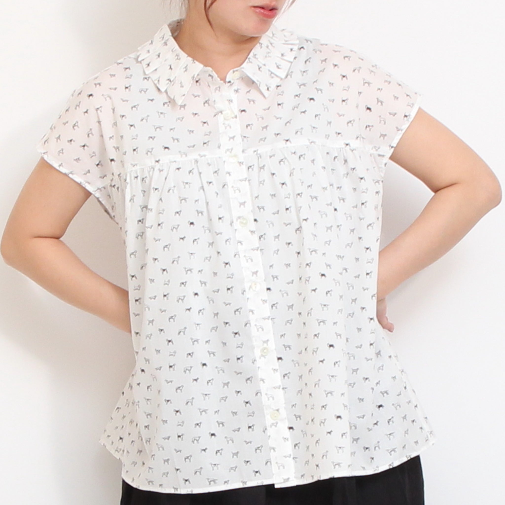sosotto LIBERTYタックカラーシャツ