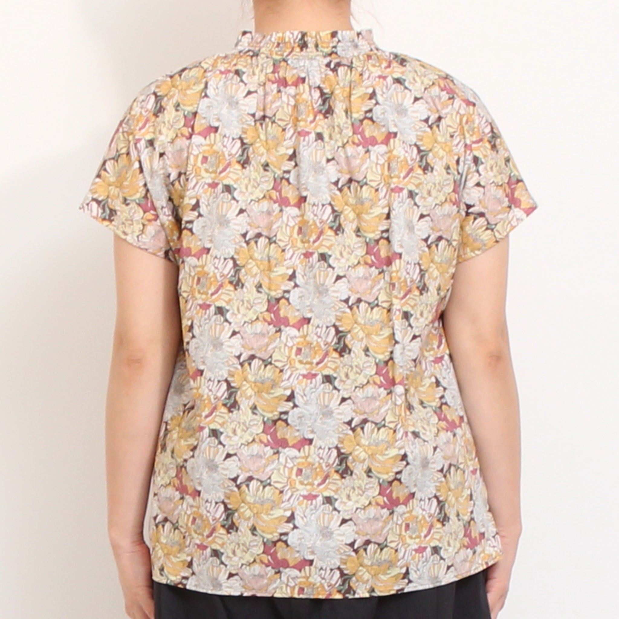 【期間限定15％OFF】【本店限定商品】LIBERTYシャーリングネックフレンチシャツ