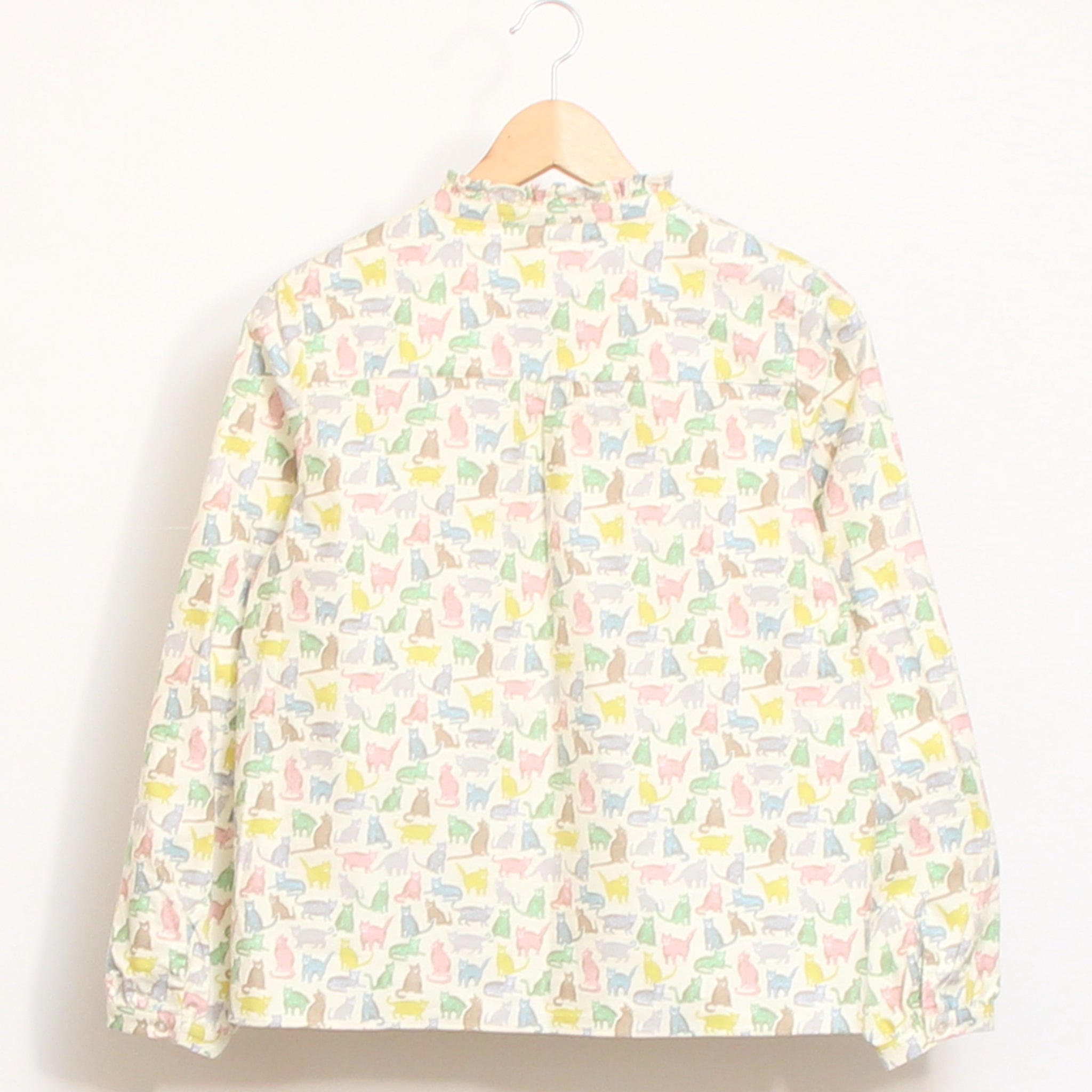 【IVORY・NAVYのみ 残り僅か】Cotton Flannelスタンドフリルシャツ2601